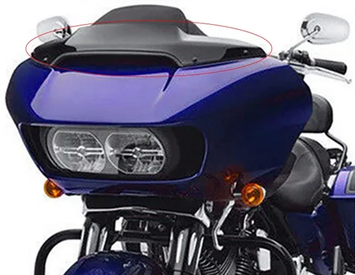 Miniatura 3 de TCT-MOTORPARTS Parabrisas ondulado de 4.5 pulgadas para Harley Road Glide Ultra FLTRX FLTRXS FLTRU 2015-2023, negro, plástico ABS, montaje exterior