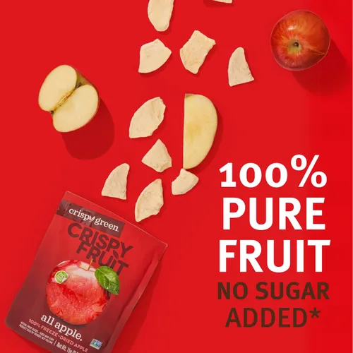 Miniatura 3 de Fruta liofilizada natural Crispy Green, manzana de una sola porción, sin azúcar añadida, 0.53 onzas (paquete de 12)