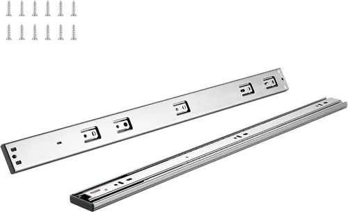 Miniatura 16 de VEVOR 6 pares de deslizadores de cajón de cierre suave de 20 pulgadas 14 16 18 20 22 24 pulgadas de montaje lateral resistentes, deslizadores