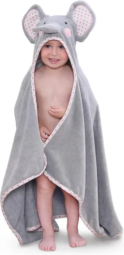 Miniatura 7 de TBEZY Toalla con capucha para niños, 100% algodón, ultra suave, con diseño único de animales, grande para bebés de 3 a 10 años (unicornio)