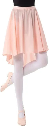 PLIKSUVER Falda cruzada de ballet para mujer, falda de baile de gasa con cintura elástica para mujeres, niñas y adultos