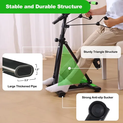 Miniatura 5 de Pedal Exerciser Bike for Seniors, Arm Leg Hand and Knee Elderly Exercise Equipment, Sitting Home Exercise Machine for Total Body, Upper and Lower
