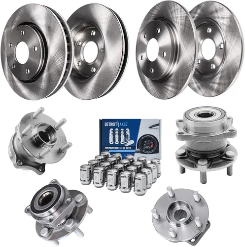 Miniatura 48 de Detroit Axle - Rotores de disco delantero + pinza de freno lateral del pasajero de repuesto para Mitsubishi Raider Dodge Dakota 2005-2008 - Juego