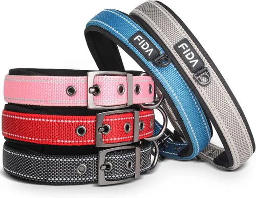Miniatura 3 de Fida Juego de collar de perro de 14.5 a 19 pulgadas con correa de perro de 4 pies, juego de correa y collar resistentes para perros medianos