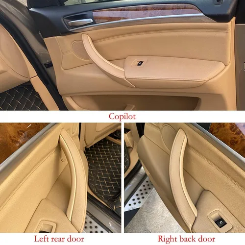 Miniatura 2 de TKREENO Cubierta de manija de puerta de automóvil para BMW X5 X6 E70 E71 2007-2013 manijas de puerta interior accesorios de decoración
