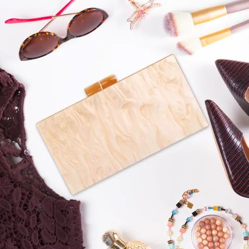 Miniatura 7 de YYW Monederos de mano de acrílico para mujer de boda bolso cruzado de noche multicolor con cadena desmontable