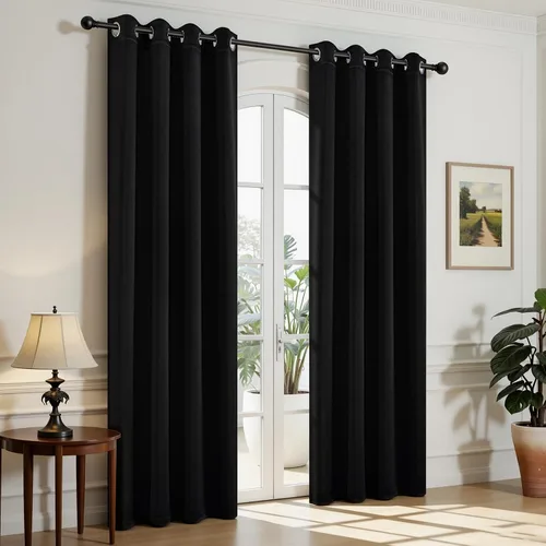 Miniatura 53 de Joydeco Cortinas opacas para dormitorio de 72 pulgadas de largo, 2 paneles de cortinas con aislamiento térmico para oscurecer la habitación