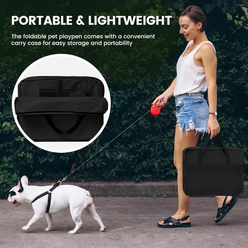 Miniatura 6 de X-ZONE PET Corralito para Perros Portátil Corrales de Juego para Mascotas para Cachorros, Gatos, Conejos, Pollitos, Tienda de Juego de Ejercicio
