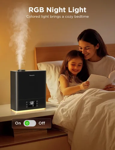 Miniatura 5 de GoveeLife Humidificadores Inteligentes para Dormitorio Habitación Grande, Humidificador de Aire WiFi de Niebla Fría de Llenado Superior de 6L, Modo