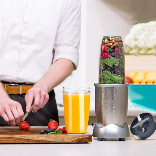 Miniatura 2 de Taza de licuadora y cuchilla mejorada para Nutribullet de 600 W/900 W, piezas de repuesto de vaso de 24 onzas y cuchilla extractora, accesorios