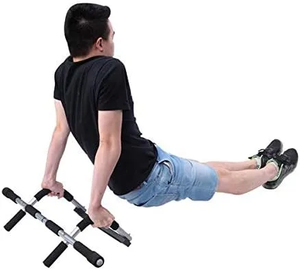 Miniatura 7 de Barra de dominadas para puerta de fitness, equipo de gimnasio portátil para interiores, multiagarre fuerte para puerta Barra de dominadas