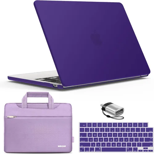 Miniatura 23 de IBENZER Compatible con estuche para MacBook Air de 13 pulgadas 2025 2024 2023 2022 M4 A3240 M3 A3113 M2 A2681, estuche rígido y funda con protector