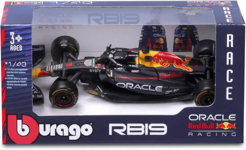 Miniatura 6 de Bburago 1:43 F1 RB19#1 Red Bull Racing Max Verstappen 2023 Champion Die Cast Nuevo Coche de aleación Fórmula 1 1/43 Modelo fundido a presión