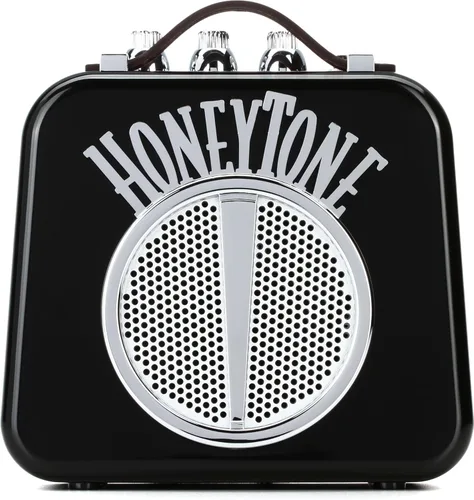 Miniatura 3 de Danelectro Mini amplificador N10B tono miel en negro con adaptador de corriente de 9 V y enchufe de ángulo recto de 5 pies