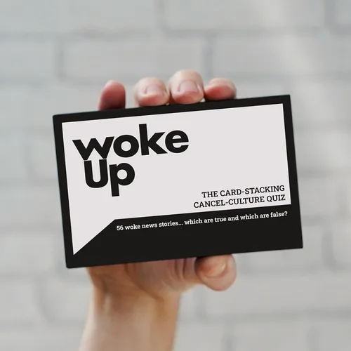 Miniatura 4 de Bubblegum Stuff Woke Up - The Woke AF Trivia Game - Divertido juego de apilamiento de cartas verdaderas o falsas - Juegos de cartas para adultos