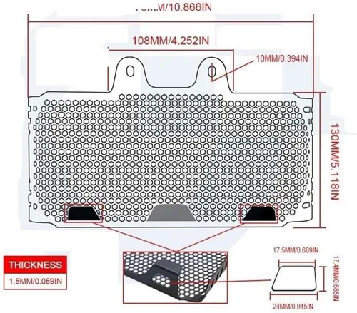 Miniatura 6 de Protector de rejilla de radiador para B&MW R Nine T Pure Urban RNINET Scrambler Rnine T Rejilla de radiador cubierta de malla protector
