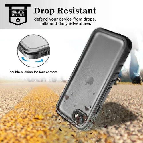 Miniatura 3 de SPORTLINK Funda impermeable para iPhone SE 3rd 2022/iPhone SE 2nd 2020/iPhone 7/8 - Carcasa completa a prueba de golpes y polvo con protector