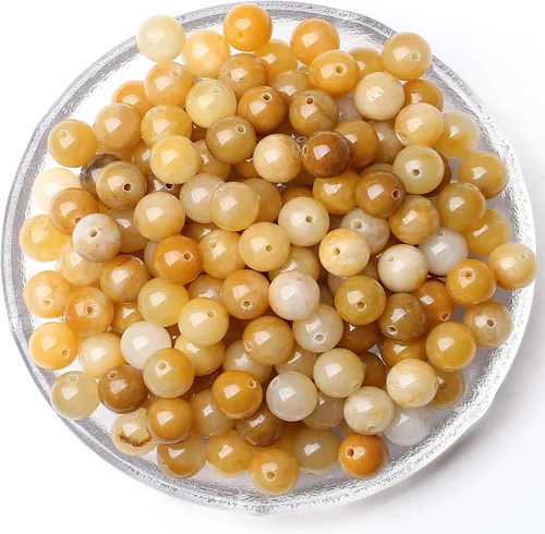Miniatura 17 de QINJIEJIE 105 piezas de cuentas de piedra de 7 chakras de 8 mm, cuentas naturales redondas sueltas de gemas para pulseras, cuentas de cristal
