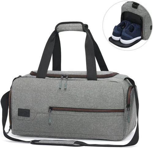 Miniatura 9 de MarsBro Bolsa de lona resistente al agua con compartimento para zapatos para gimnasio y viajes