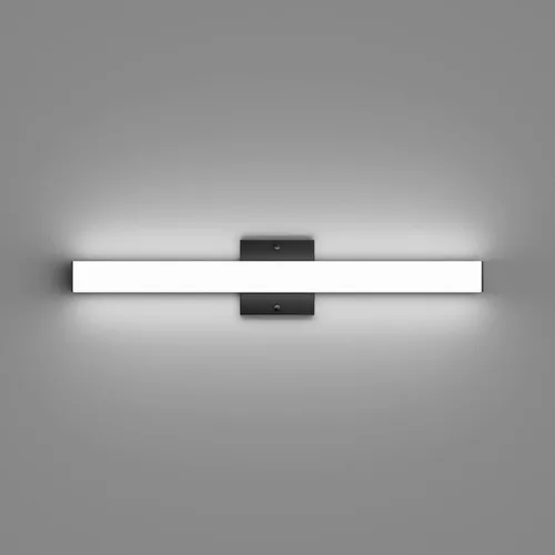 Tipace Luces LED modernas para tocador de baño, sobre espejo, color negro, 23.6 pulgadas, accesorios de iluminación para accesorios de iluminación