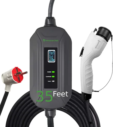 Miniatura 21 de PRIMECOM - Cargador de vehículo eléctrico de nivel 2 (EV) (220 V/240 voltios, 16 amperios), cargador portátil EVSE inteligente para automóvil, 30