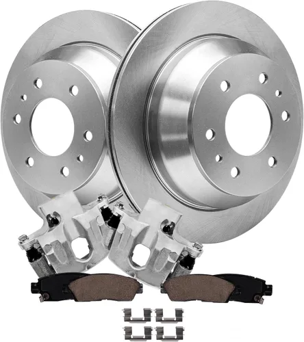 Detroit Axle - Kit de freno trasero para Rainer Trailblazer Envoy Ascender Bravada 9-7X SSR Rotores de disco Pinzas de freno Pastillas de freno