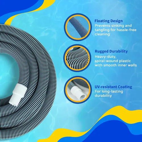 Miniatura 4 de Haviland NA101 - Manguera de piscina Forger Loop, 18 pies x 1-1/4 pulgadas, azul/blanco