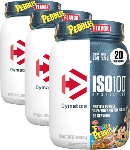 Miniatura 18 de Dymatize ISO100 Proteína hidrolizada en polvo, 100% aislado de proteína de suero, 0.88 onzas (25 g) de proteína, 0.19 onzas (5.5 g) de BCAA, sin