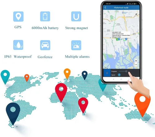 Miniatura 3 de Rastreador GPS magnético para vehículos, dispositivos de seguimiento para automóviles, batería oculta, de larga duración, dispositivo oculto