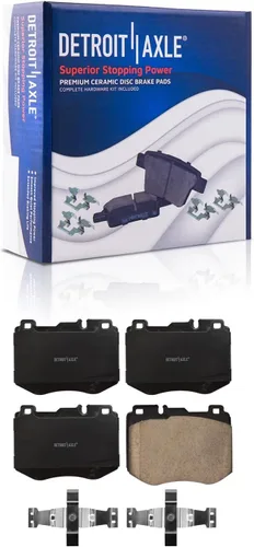 Miniatura 9 de Detroit Axle - Kit de freno delantero para Mercedes-Benz C350e GLC300 2016-2018, E300 2017, E350 2020-2022, frenos de disco perforados y ranurados