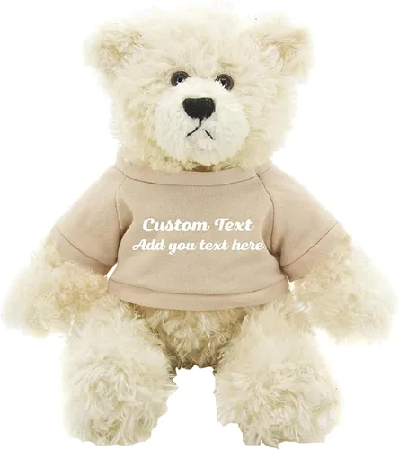 Miniatura 14 de Oso de peluche personalizado Brandon crema de 12 pulgadas, osos de peluche personalizados, gran regalo para San Valentín, graduación, cumpleaños