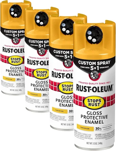 Miniatura 36 de Rust-Oleum 376855 - Pintura en aerosol antióxido personalizada 5 en 1, 12 onzas, color negro mate, (paquete de 1)
