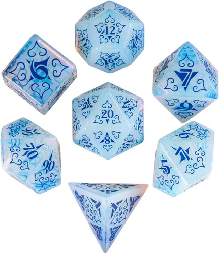 Miniatura 15 de UDIXI Juego de dados de piedras preciosas de amatista, dados DND de piedra de cristal D&D con estuche de regalo para juegos de rol y juegos de mesa