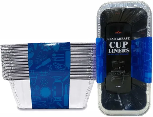 Revestimientos para tazas de grasa para parrilla Blackstone, paquete de 20 forros para bandeja de goteo para Blackstone de 36 pulgadas, 30 pulgadas,