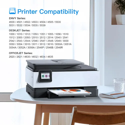 Miniatura 2 de LxTek Cartucho de tinta remanufacturado de repuesto para HP 61XL 61 XL a compatible con Envy 4500 5530 5535 Deskjet 2540 1010 Officejet 4632 4634