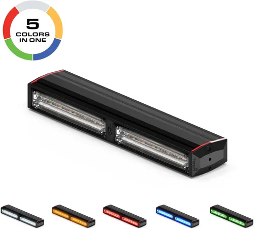 Miniatura 2 de Feniex Q-200 Lightstick 3 modos programables 5 colores en uno (rojo, azul, ámbar, blanco, verde), 54 LED, LED súper brillante de 3 W, clase SAE
