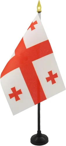 Miniatura 8 de AZ FLAG Bandera de mesa de Albania de 4 x 6 pulgadas - Bandera de escritorio albanesa 5.9 x 3.9 in - Tapa de lanza dorada