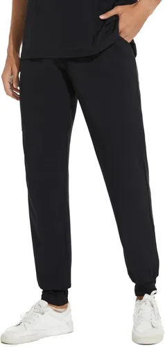 COZYFIT Pantalones médicos para hombre, pantalones ajustados con 5 bolsillos, cintura de yoga, antiarrugas para hombre