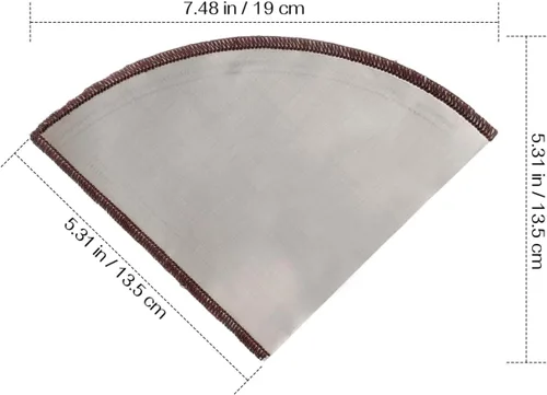 Miniatura 2 de Kichvoe Pantalla de filtro de café de acero inoxidable reutilizable: 1-4 tazas Filtro de cono permanente de malla ultra fina para vertido, expreso