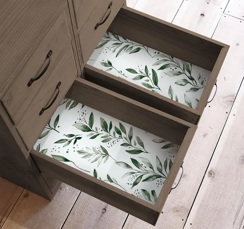 Miniatura 6 de Papel tapiz autoadhesivo para despegar y pegar, papel de pared de hojas verdes, papel de contacto moderno, extraíble, autoadhesivo para baño