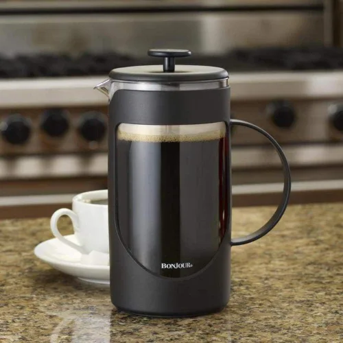 Miniatura 2 de BonJour Ami-Matin - Cafetera de prensa francesa irrompible, para viajes, camping, uso diario, 8 tazas/33.8 onzas, color negro