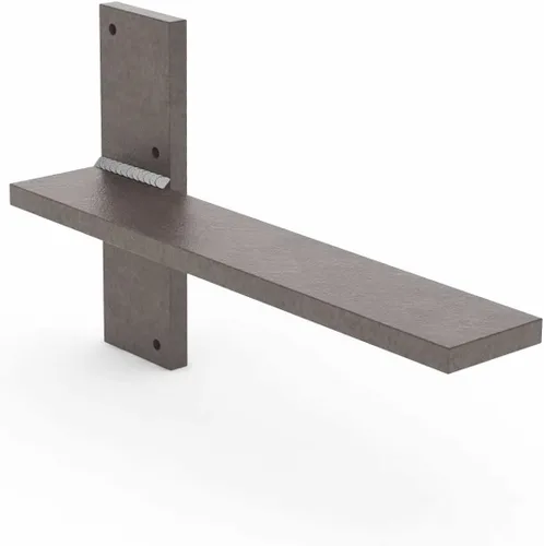 Miniatura 13 de Soporte de pared flotante para encimera, soportes de pared resistentes para crear bancos flotantes, escritorio, tocador, bar o repisa, acero