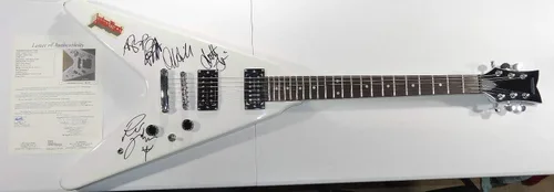 Miniatura 3 de Firmado Judas Priest Guitarra Autografiada Certificado Jsa Loa # Z59470