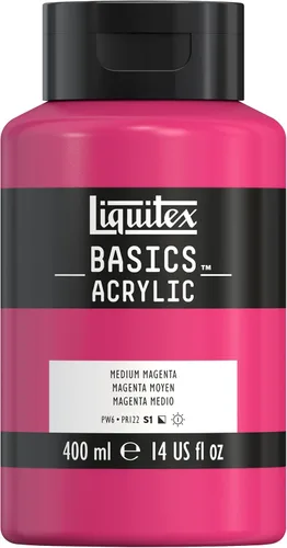 Miniatura 151 de Liquitex BASICS Pintura Acrílica, Botella de 400ml (13.5 oz), Blanco Titanio Titanio Blanco