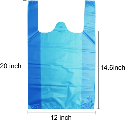 Miniatura 2 de LazyMe Bolsas de plástico para camisetas, bolsas de plástico para negocio, bolsas de plástico de 12 x 20 pulgadas con asas para comestibles