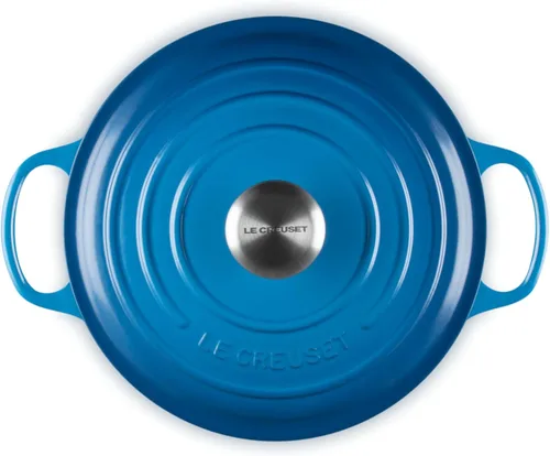 Miniatura 2 de Le Creuset Horno holandés redondo de hierro fundido esmaltado, 4.5 cuartos de galón, Marsella Marseille
