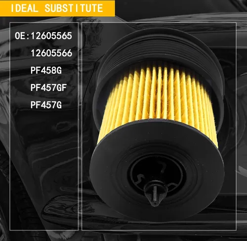 Miniatura 3 de Ensamble de Filtro de Aceite de Motor y Tapa OXCANO Reemplaza 12605565 PF458G Compatible con Pontiac G5 G6 Grand Am Pursuit Solstice Sunfire