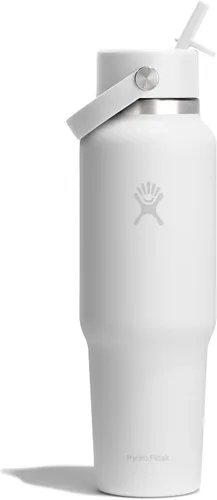Miniatura 46 de Hydro Flask Botella de agua de viaje – Acero inoxidable aislado – Tapa ancha con pitillo, antiderrames, a prueba de fugas en 24 oz Trillium Pink