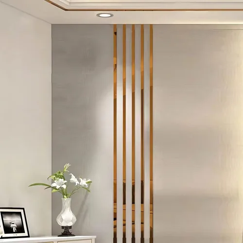 Miniatura 9 de 15 Piezas de Moldura Flexible Autoadhesiva, Adhesivo Vibrante Tipo Espejo, Adhesivos Desmontables para Marcos de Pared/Borde de Papel Pintado/Líneas