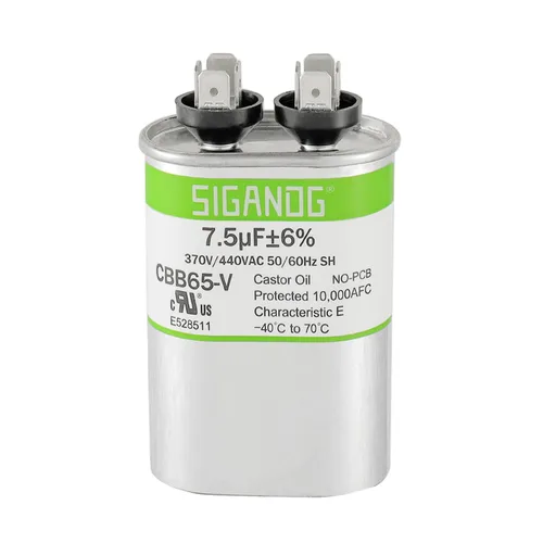 7.5uF 7.5 MFD 370V o 450V CBB65 Capacitor de Marcha y Arranque 7.5 uF 370 450 Voltios VAC para Condensador de Solo Frío o Bomba de Calor Aire